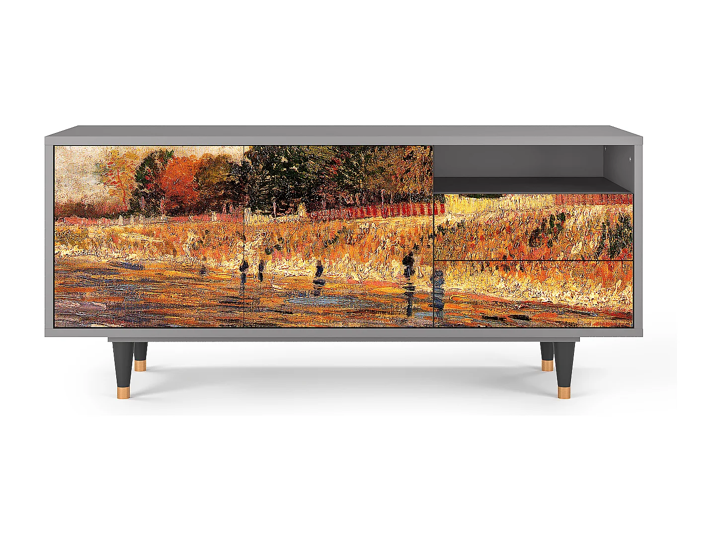 Mobile TV - 125х56х41 cm - T7 - The Banks, Grigio