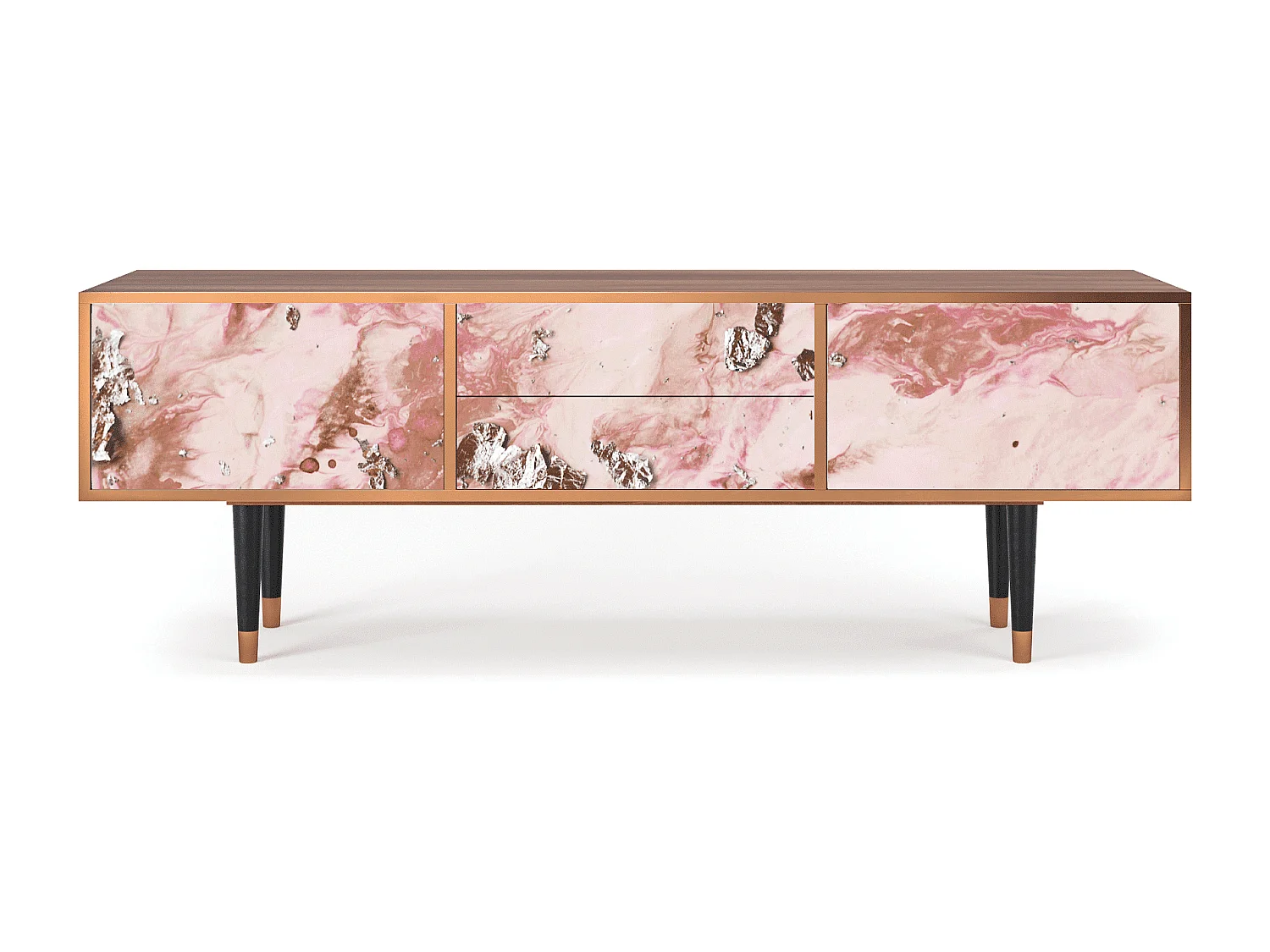 Mobile TV - 170х59х48 cm - T4 - Cotton Candy, Noce