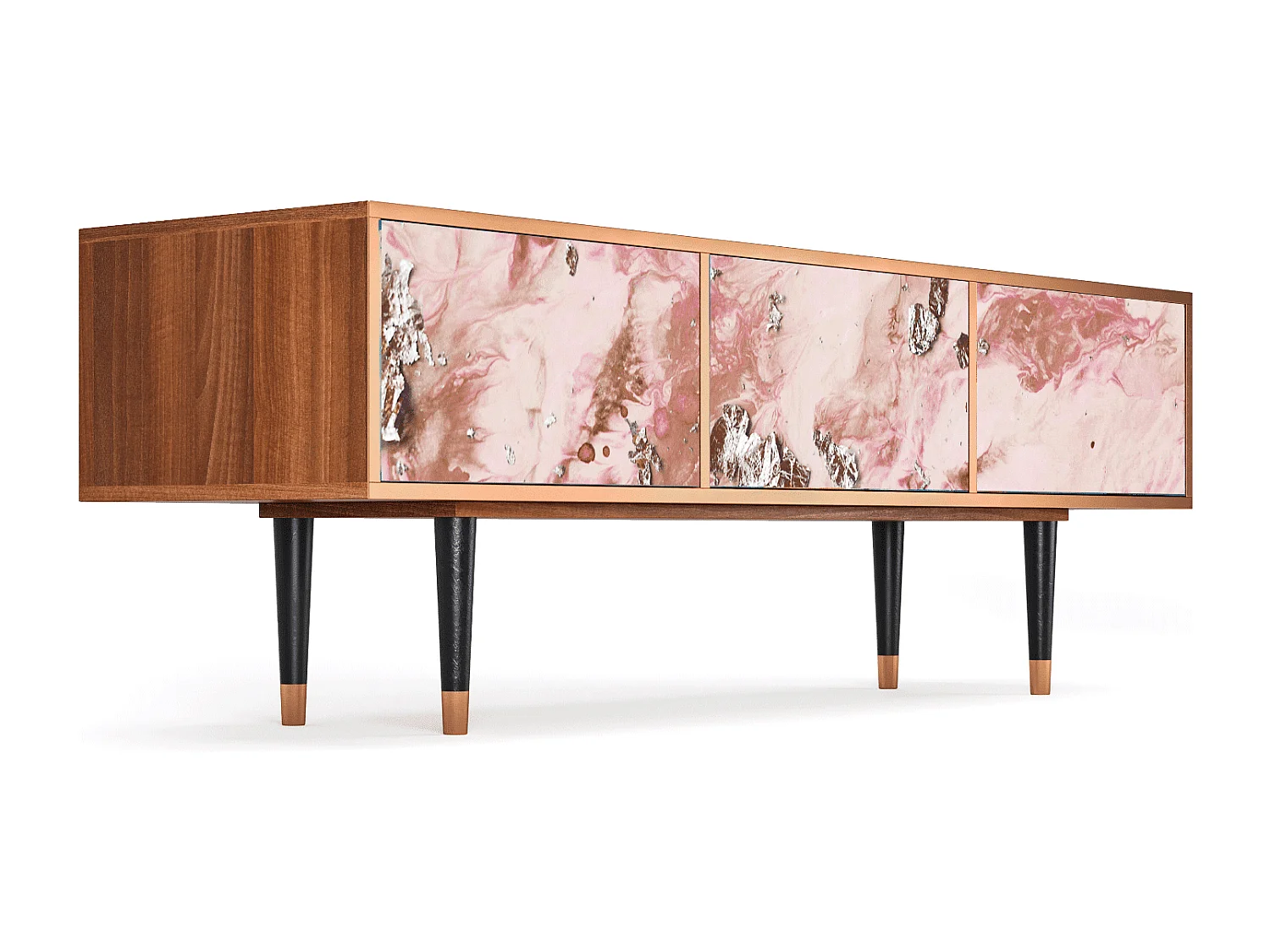 Mobile TV - 170х59х48 cm - T4 - Cotton Candy, Noce