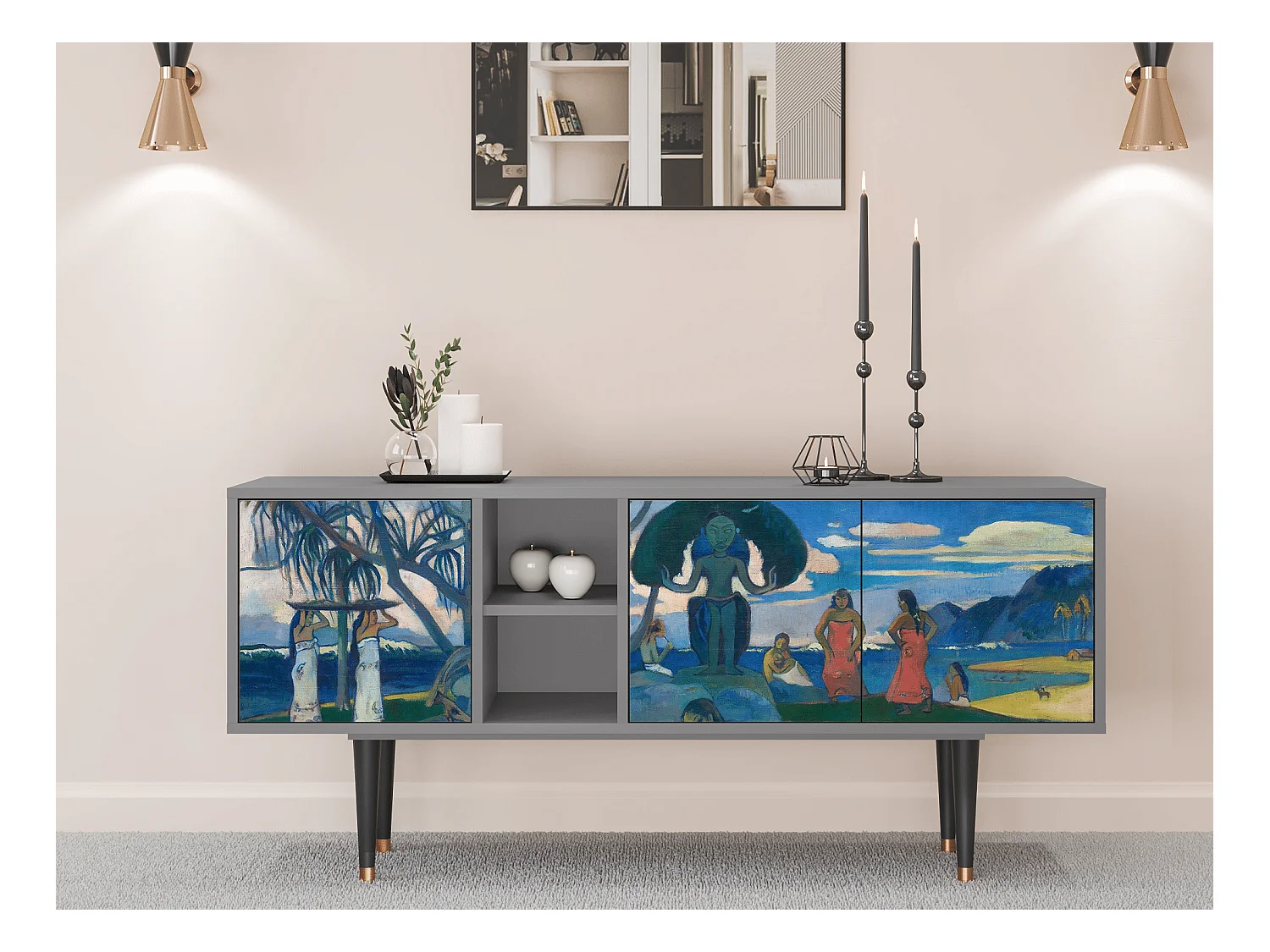 TV-Möbel - 150х69х41 cm - T5 - Day of the God, Grau