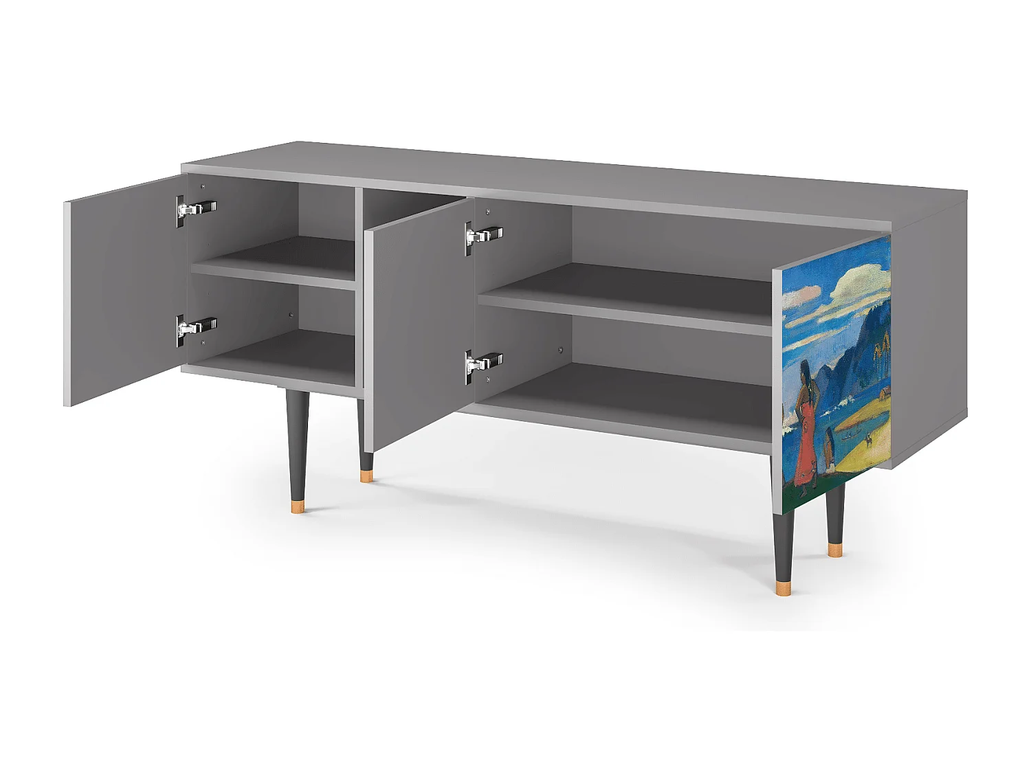 Meuble TV - 150х69х41 cm - T5 - Day of the God, Gris