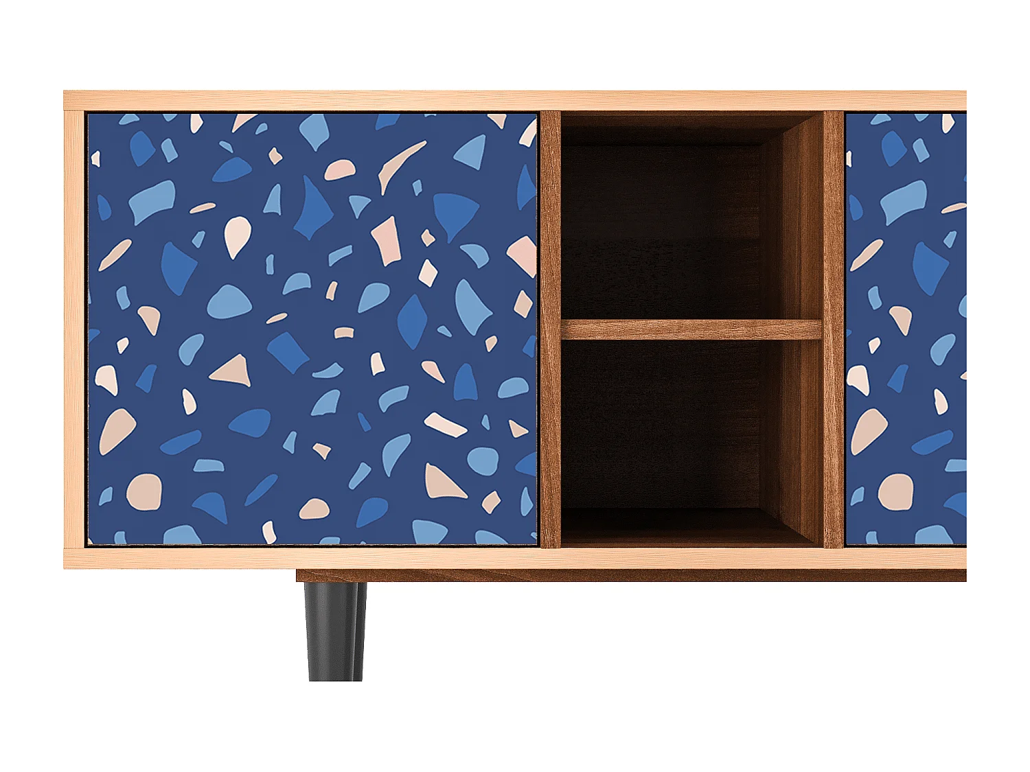 Mueble de TV - 150х69х41 cm - T5 - Soap Whirpool, Nogueira