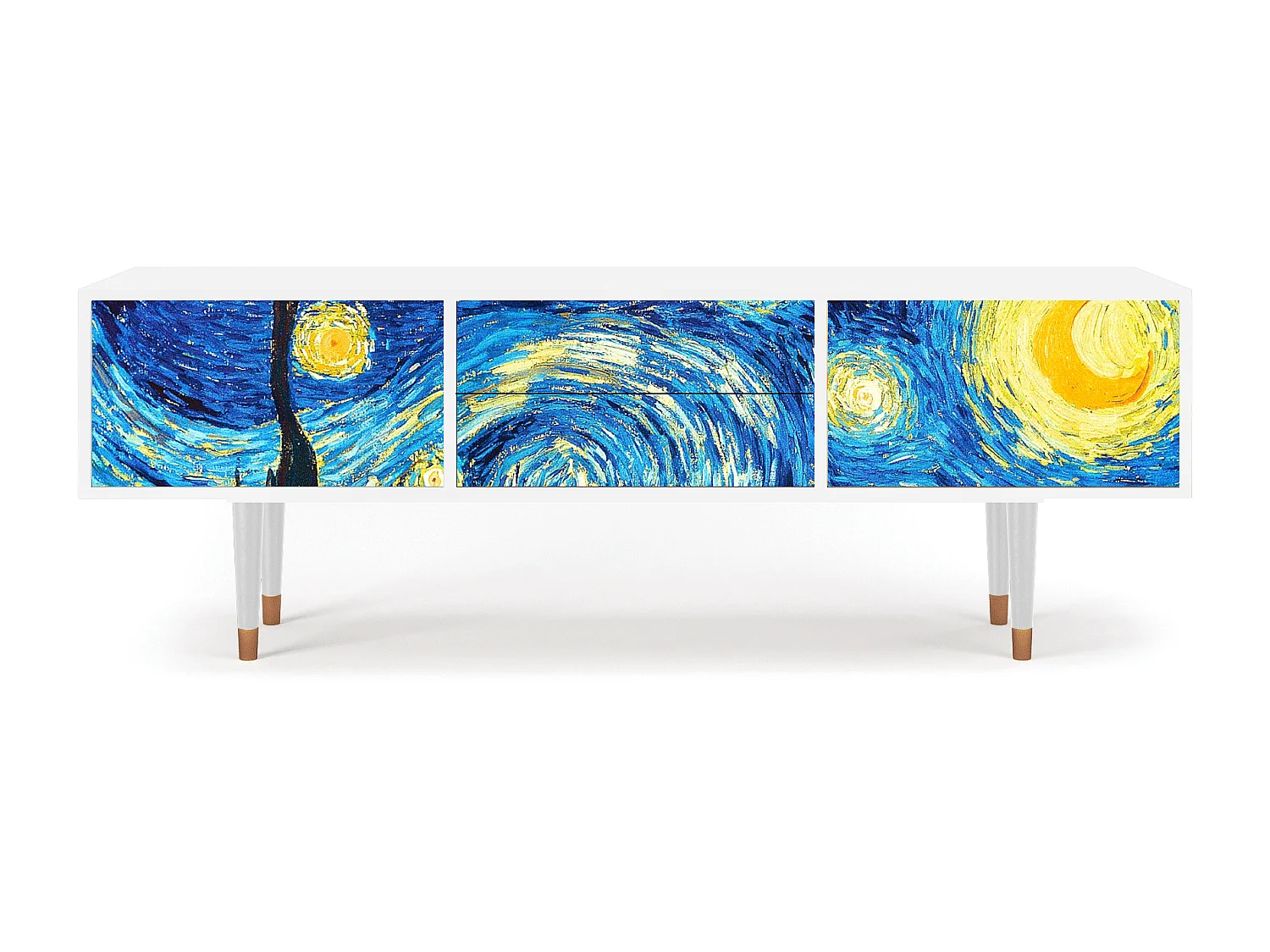 Meuble TV - 170х59х48 cm - T4 - The Starry Night  , Blanc