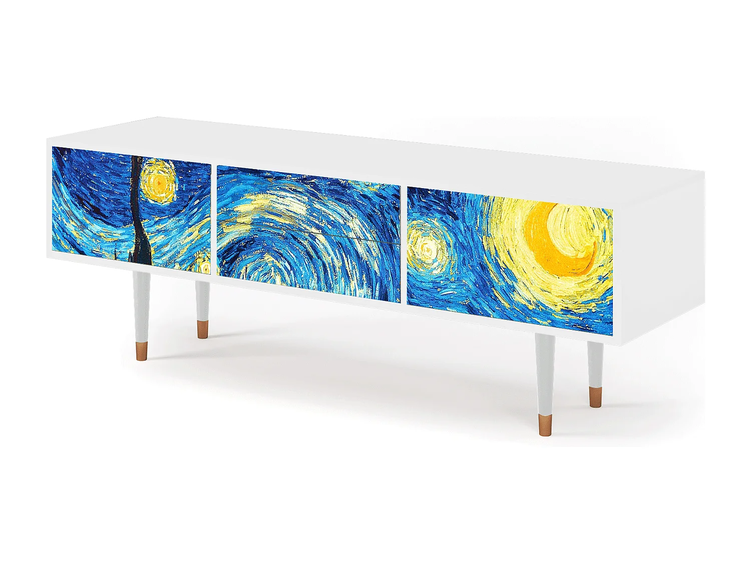 TV-Möbel - 170х59х48 cm - T4 - The Starry Night  , Weiß