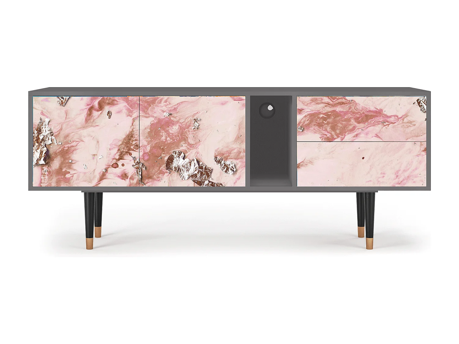 Mobile TV - 170х69х48 cm - T1 - Cotton Candy, Grigio