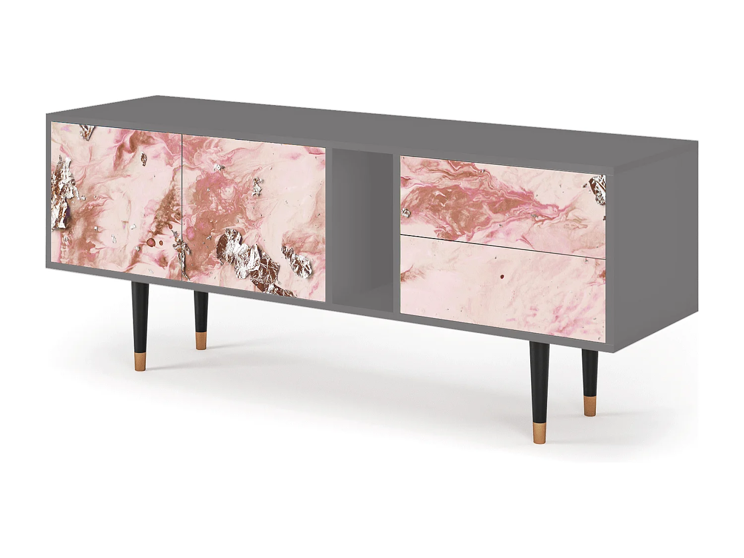 Mobile TV - 170х69х48 cm - T1 - Cotton Candy, Grigio