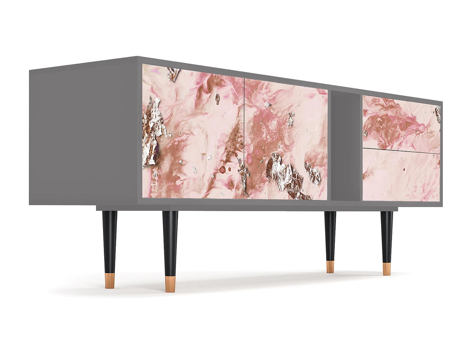 Mobile TV - 170х69х48 cm - T1 - Cotton Candy, Grigio