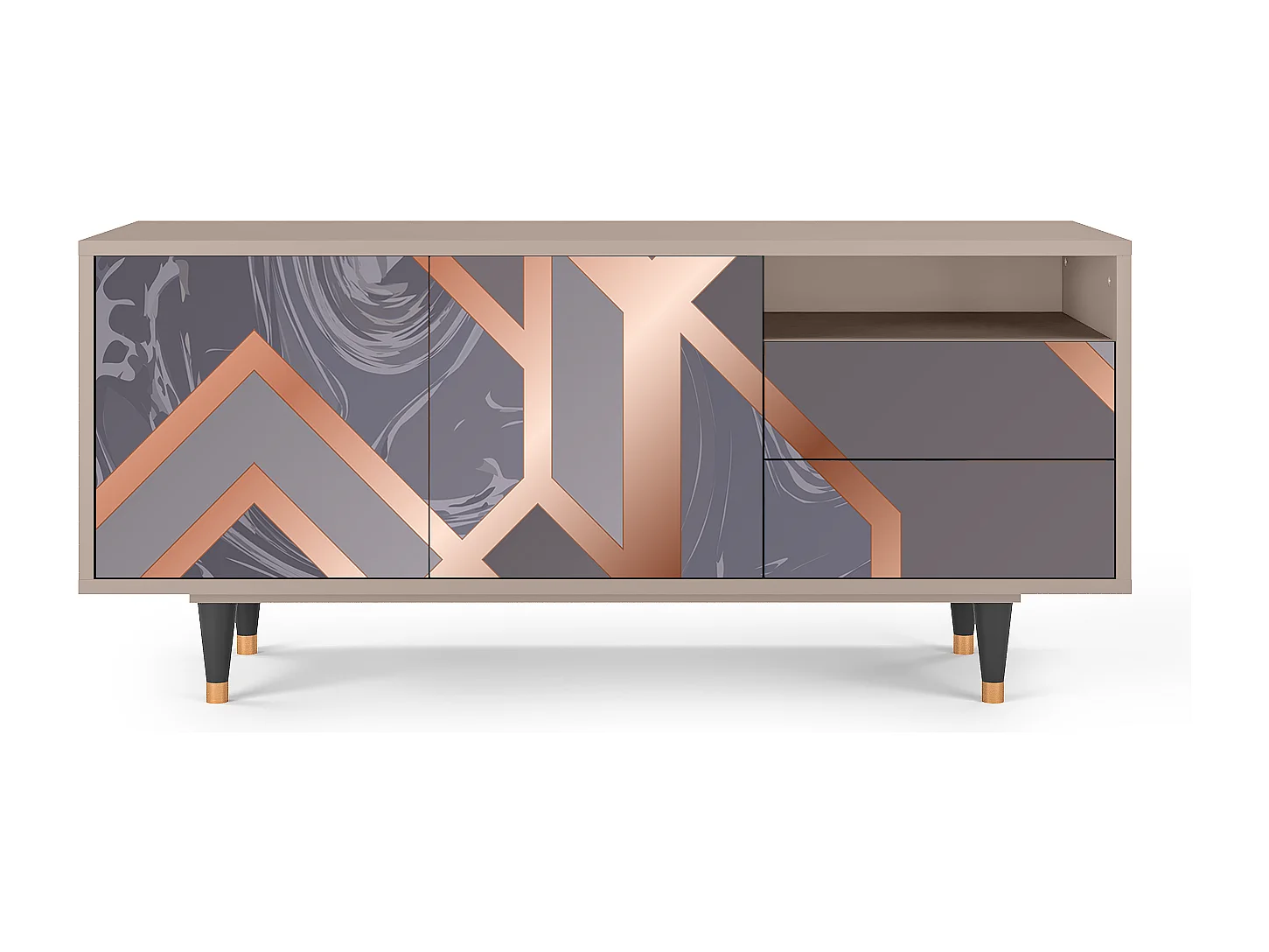 Meuble TV - 125х56х41 cm - T7 - Taupe Anatomy, Latte