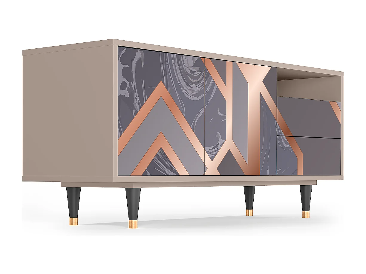 Meuble TV - 125х56х41 cm - T7 - Taupe Anatomy, Latte