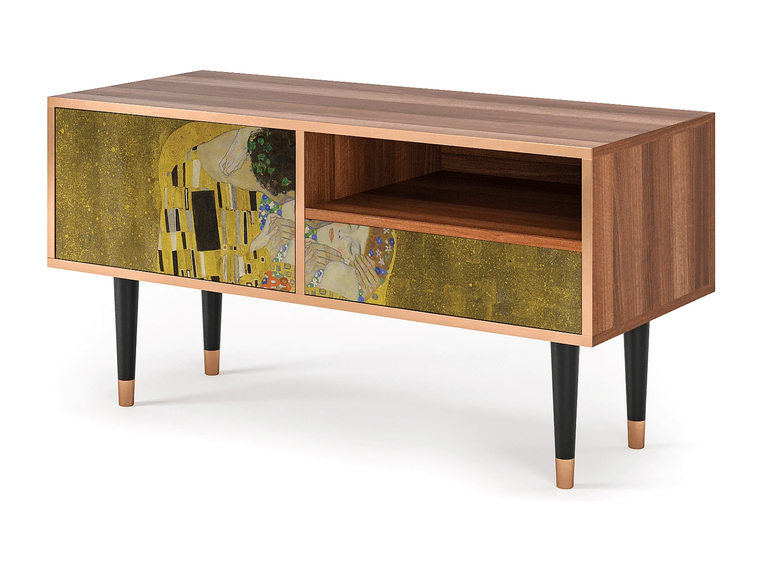 TV-meubel - 115х59х48 cm - T3 - The Kiss by Klimt , Walnoot