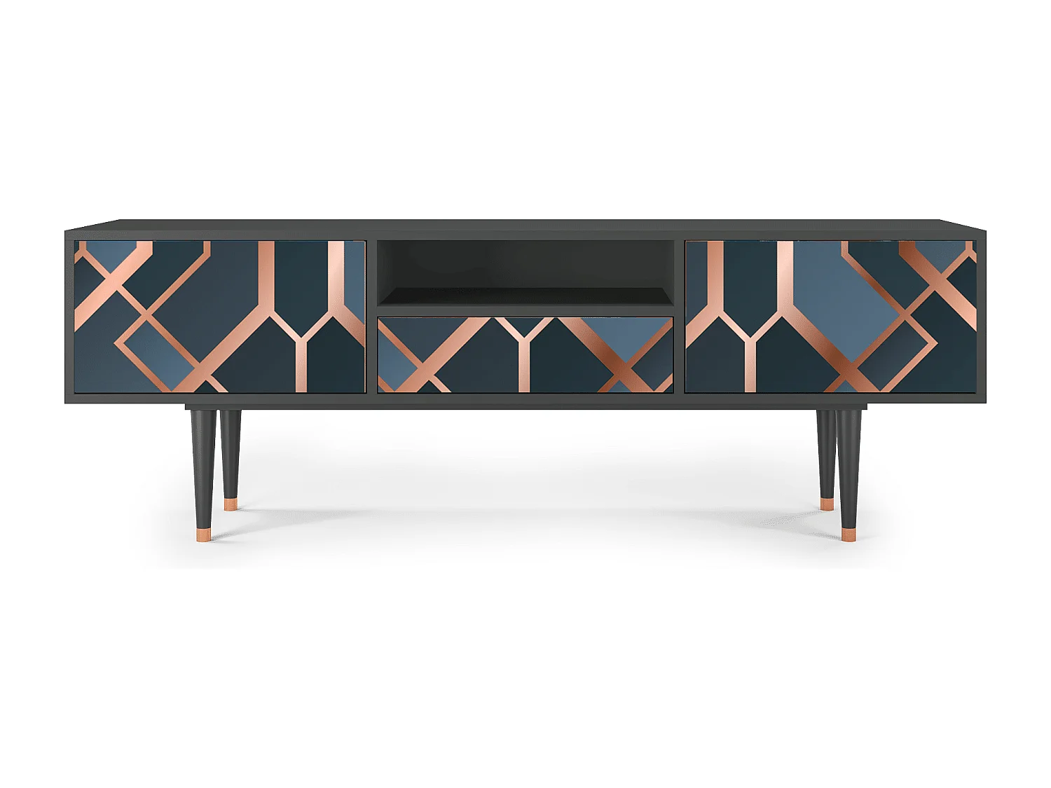 Mueble de TV - 170х59х41 cm - T6 - Ashy 1920', Antracite