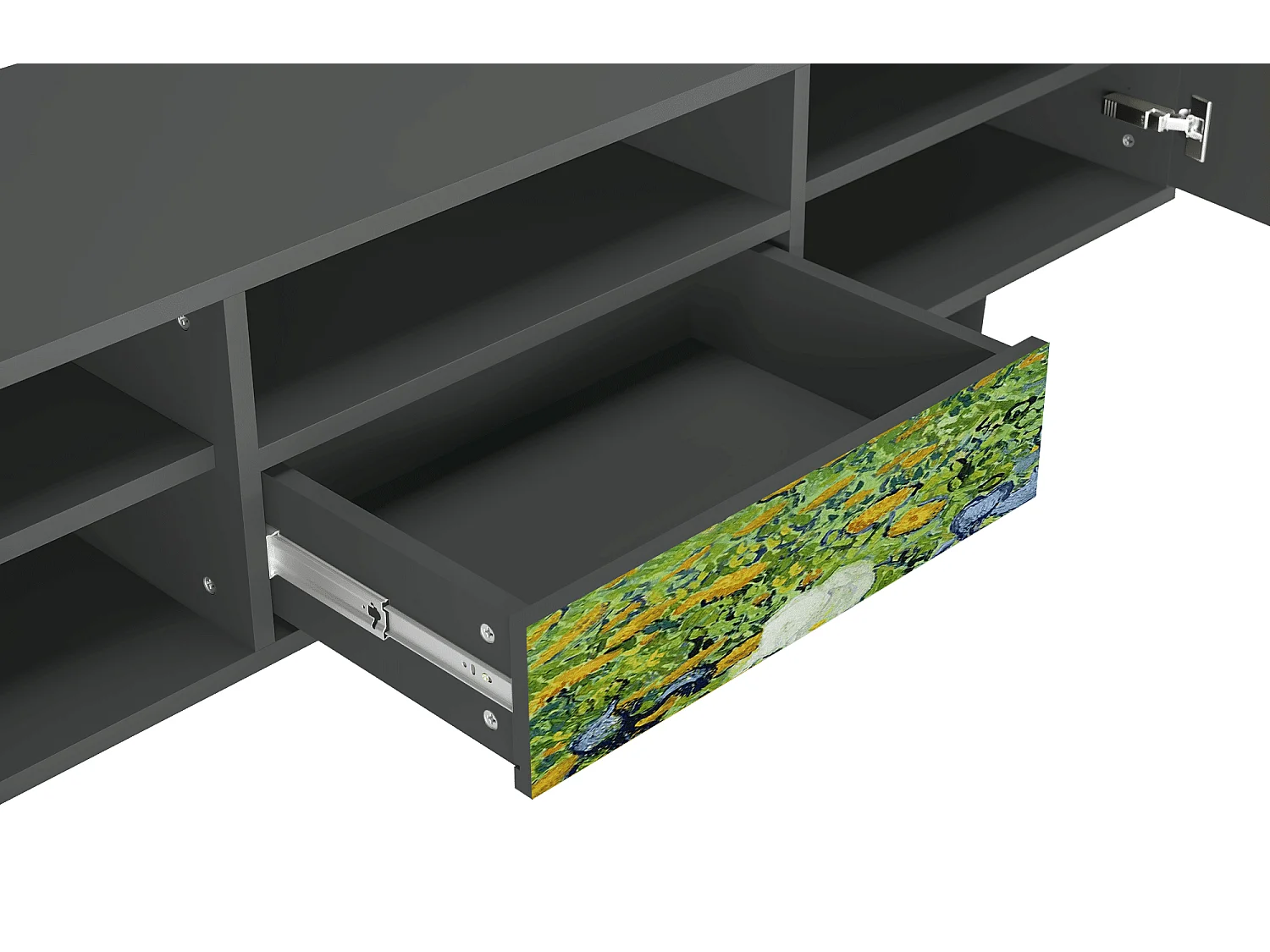 Meuble TV - 170х59х41 cm - T6 - Irises , Anthracite