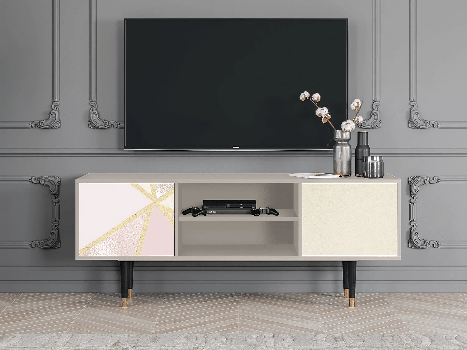 TV-Möbel - 170х69х48 cm - T2 - Cosmopolitan Diva, Sand