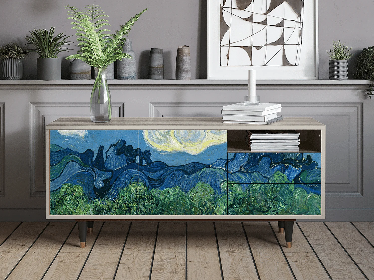 Mueble de TV - 125х56х41 cm - T7 - The Oil Trees, Arena