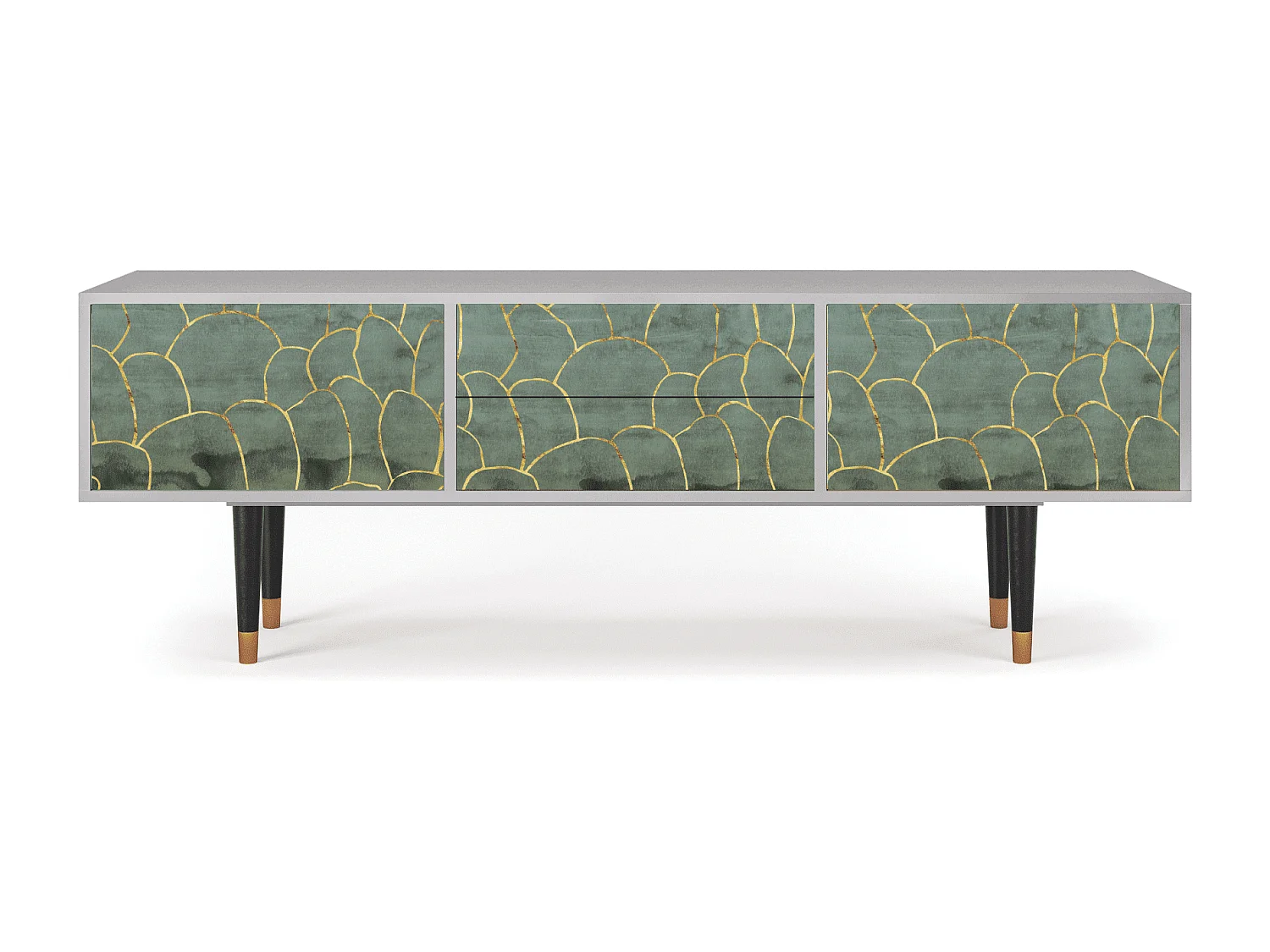 Meuble TV - 170х59х48 cm - T4 - Magnificent Water Lily, Gris