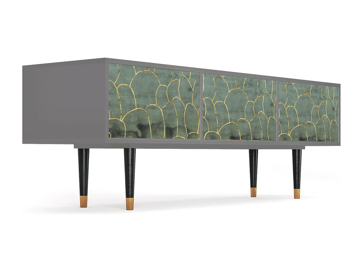 Meuble TV - 170х59х48 cm - T4 - Magnificent Water Lily, Gris