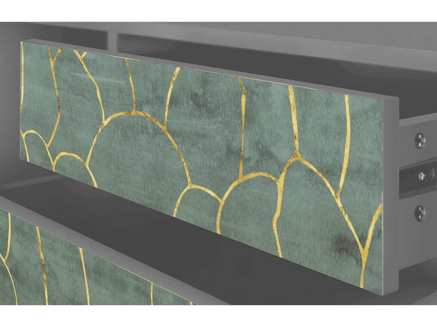 Meuble TV - 170х59х48 cm - T4 - Magnificent Water Lily, Gris