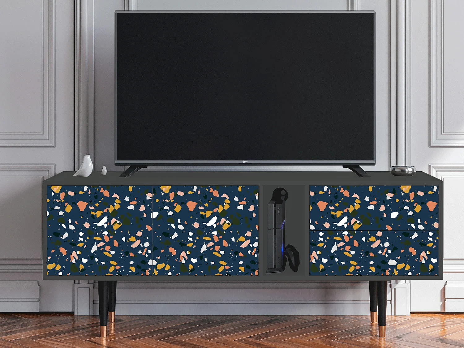 Meuble TV - 170х69х48 cm - T1 - Night Sky Langhterns, Anthracite