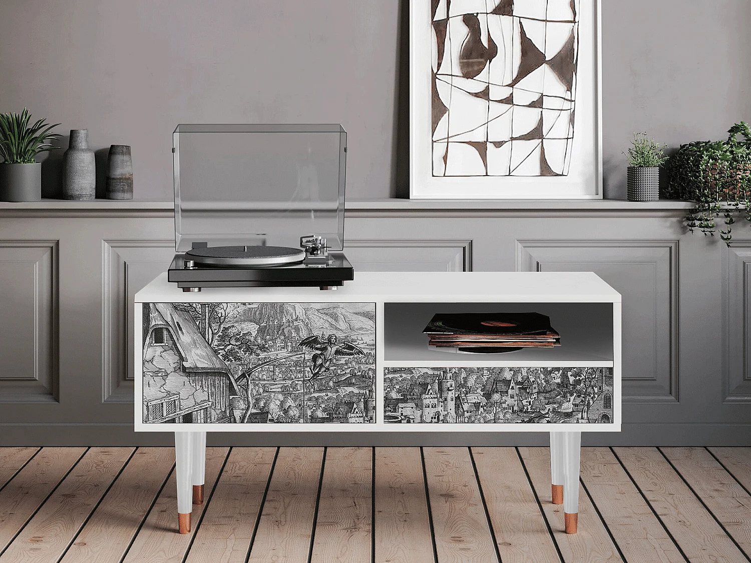 TV-Möbel - 115х59х48 cm - T3 - Departure, Weiß