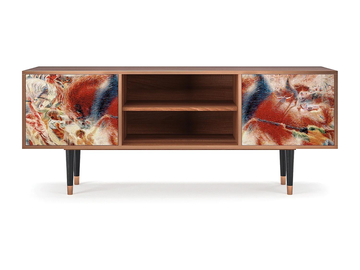 Meuble TV - 170х69х48 cm - T2 - The City Rises, Noyer