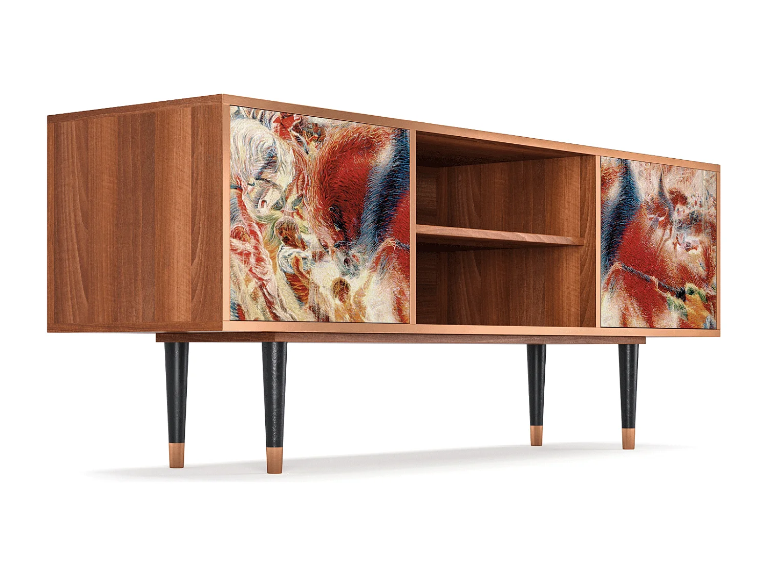 Meuble TV - 170х69х48 cm - T2 - The City Rises, Noyer