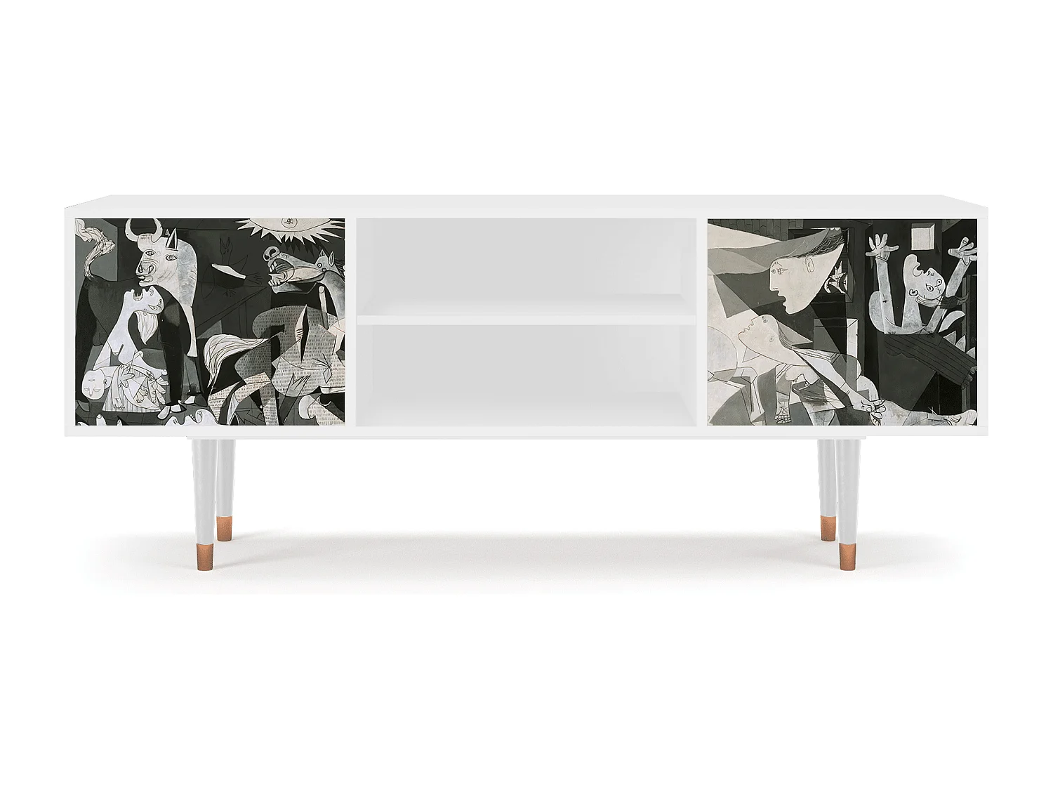TV-meubel - 170х69х48 cm - T2 - Guernica by Picasso, Wit