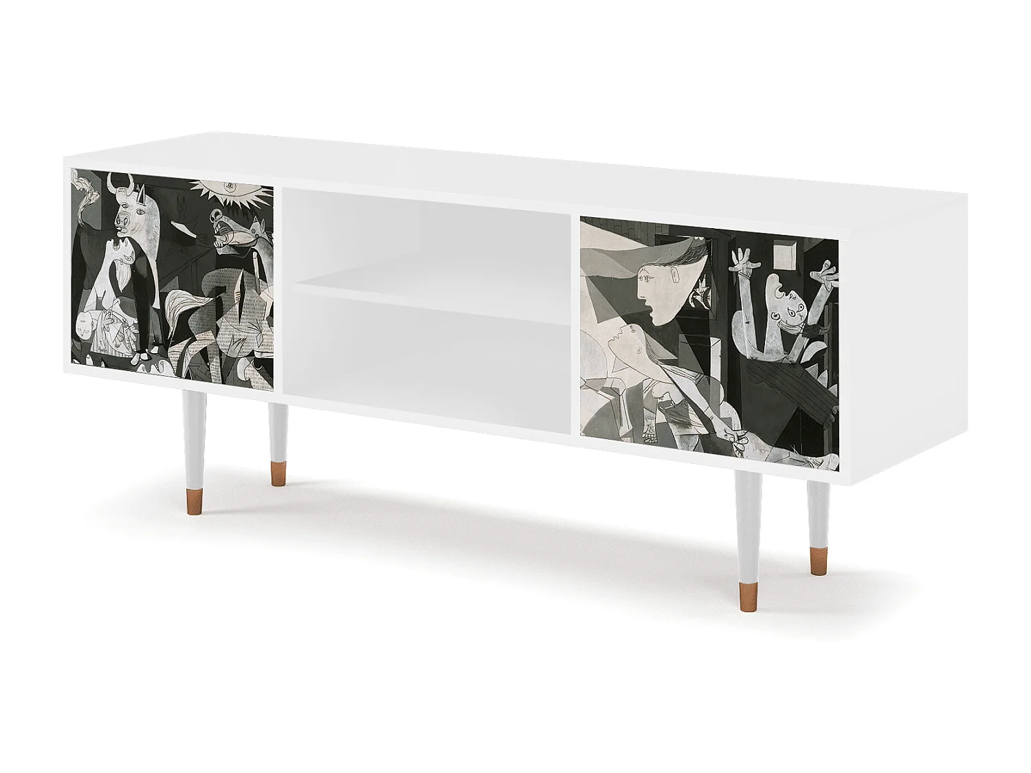 TV-meubel - 170х69х48 cm - T2 - Guernica by Picasso, Wit