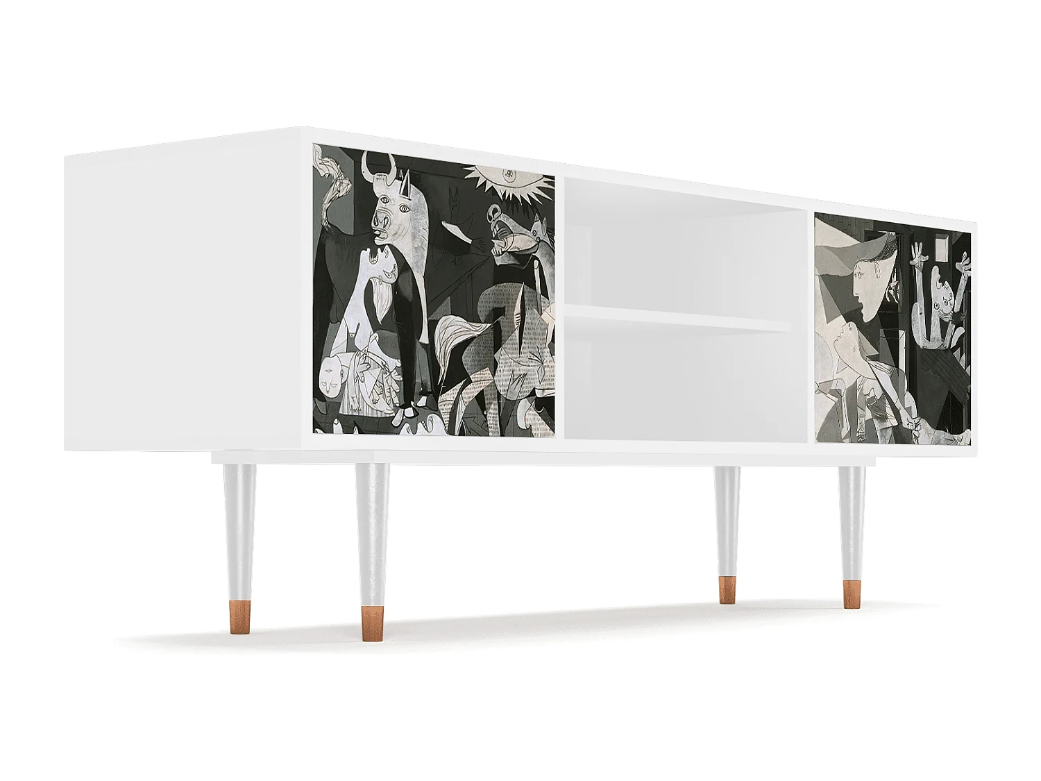 TV-meubel - 170х69х48 cm - T2 - Guernica by Picasso, Wit