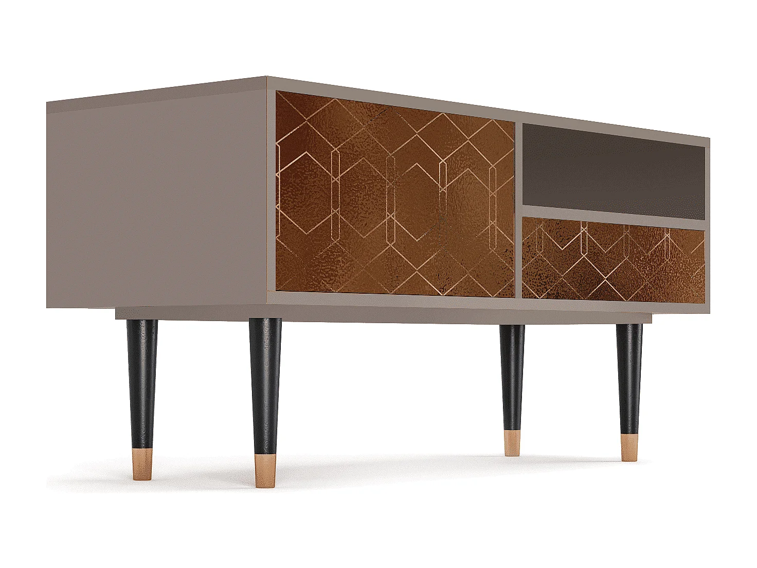 Mobile TV - 115х59х48 cm - T3 - Chocolate Bar, Latte