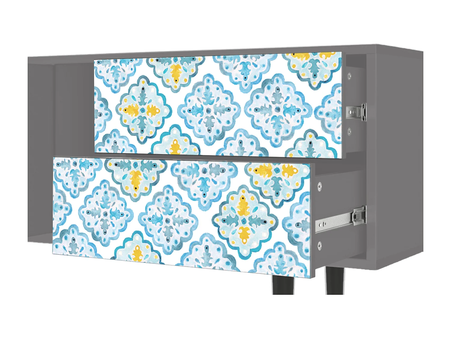 Meuble TV - 170х69х48 cm - T1 - Portugese tiles, Gris