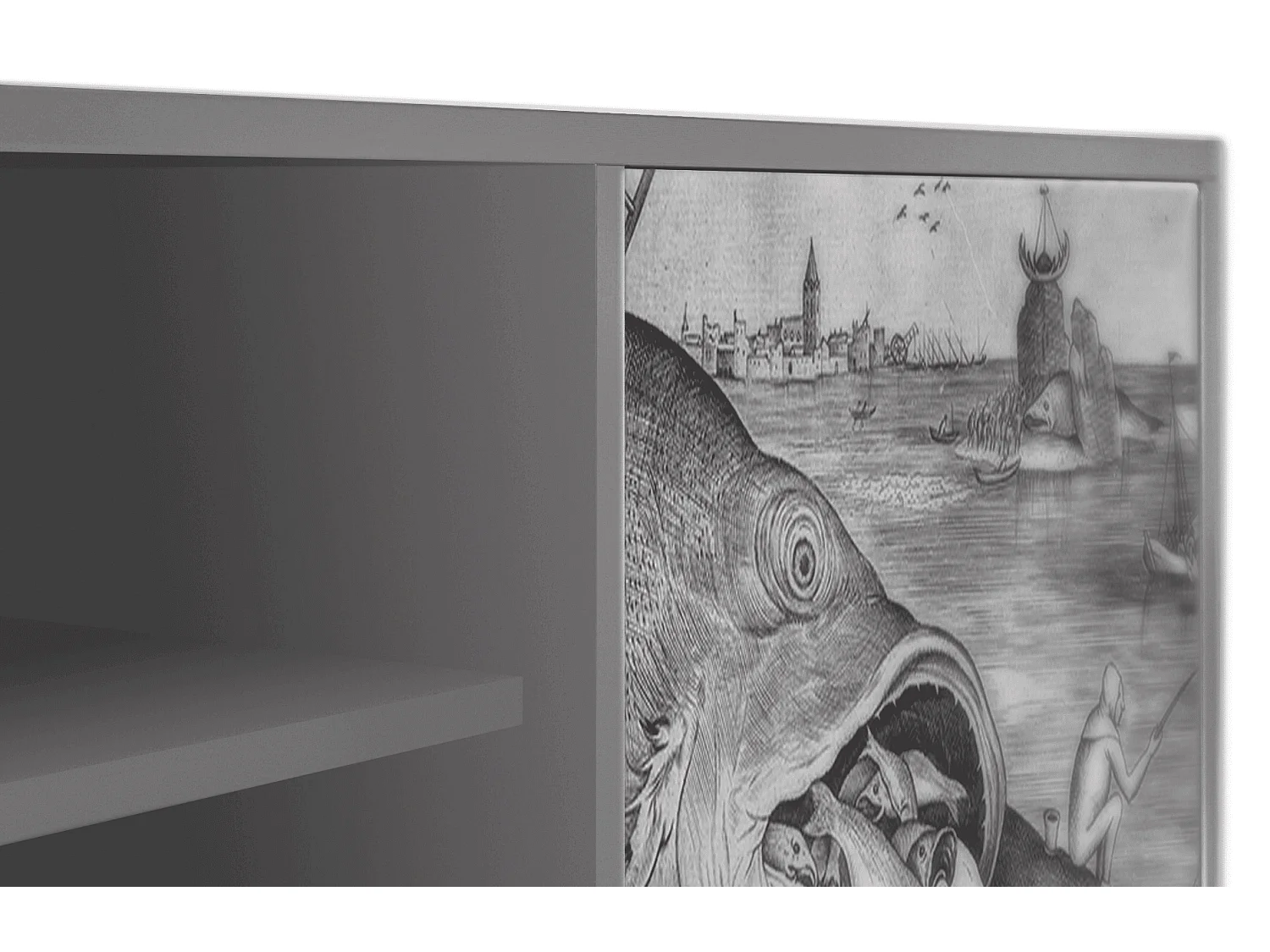 Mueble de TV - 170х69х48 cm - T2 - Big Fish Eat Little, Gris