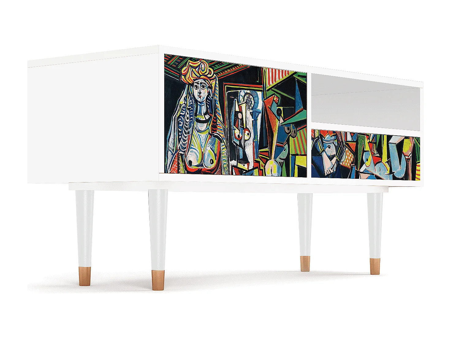 Mobile TV - 115х59х48 cm - T3 - Women of Algiers, Bianco