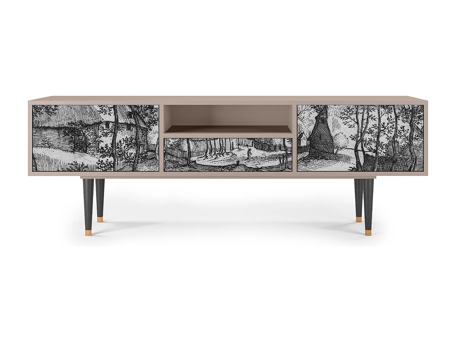 TV-meubel - 170х59х41 cm - T6 - Village Road, Latte