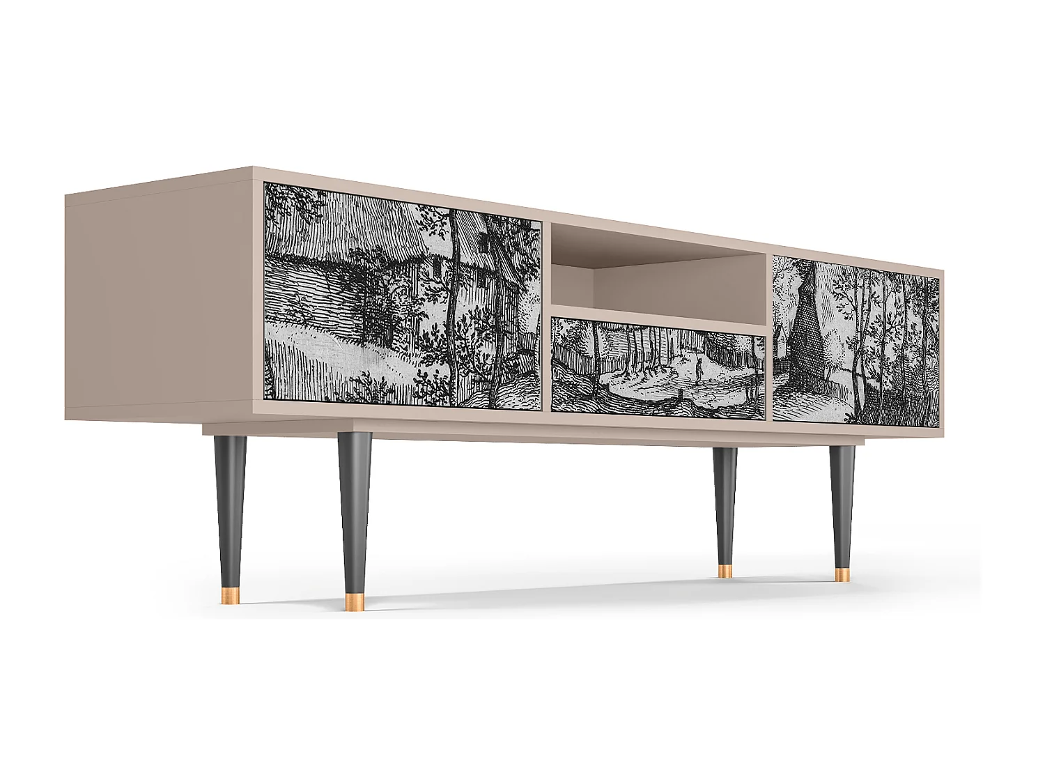 TV-meubel - 170х59х41 cm - T6 - Village Road, Latte