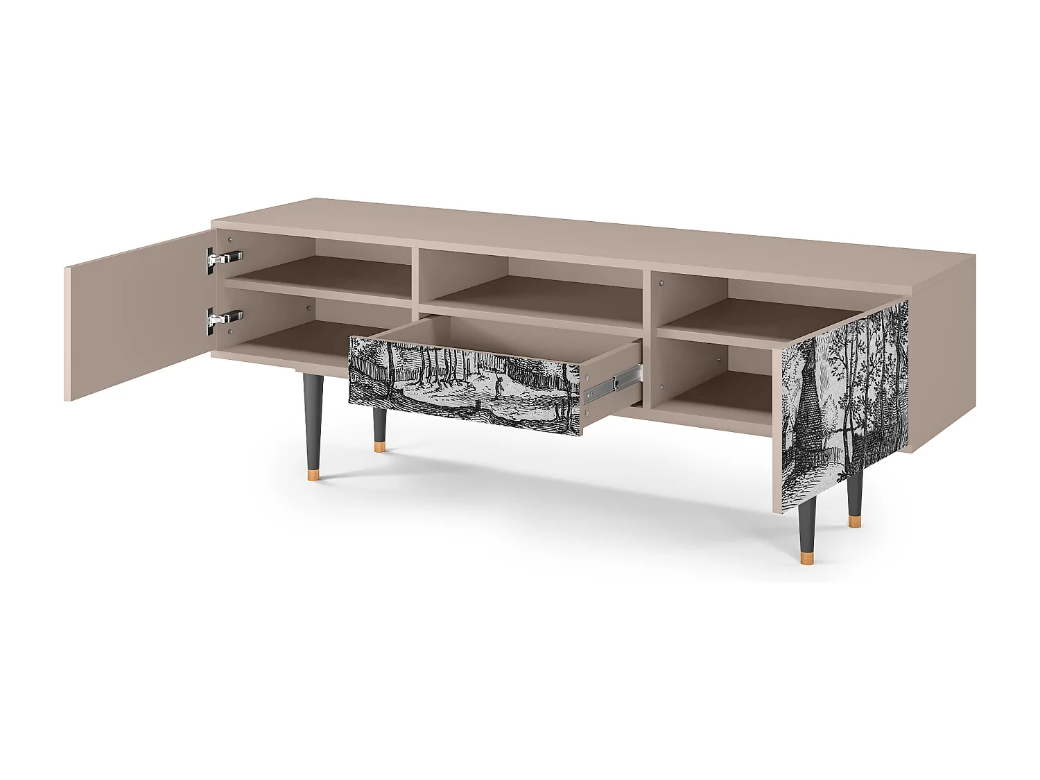 TV-meubel - 170х59х41 cm - T6 - Village Road, Latte