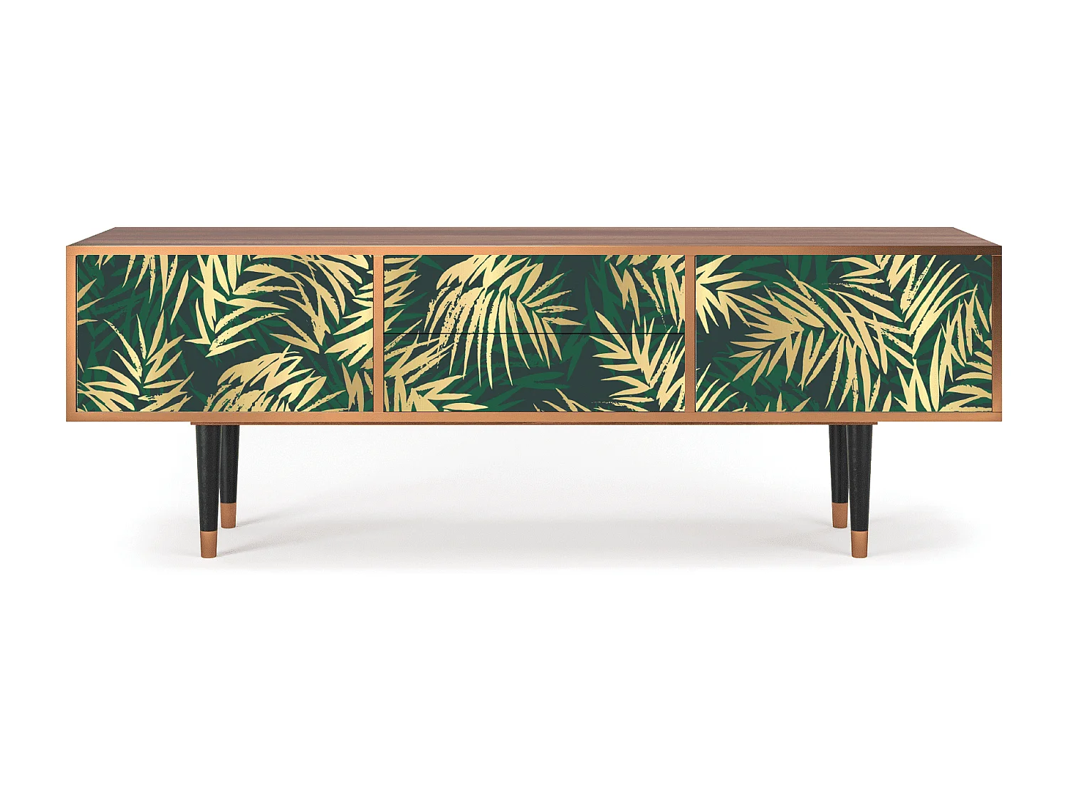 Meuble TV - 170х59х48 cm - T4 - Sunny Palm Tree, Noyer