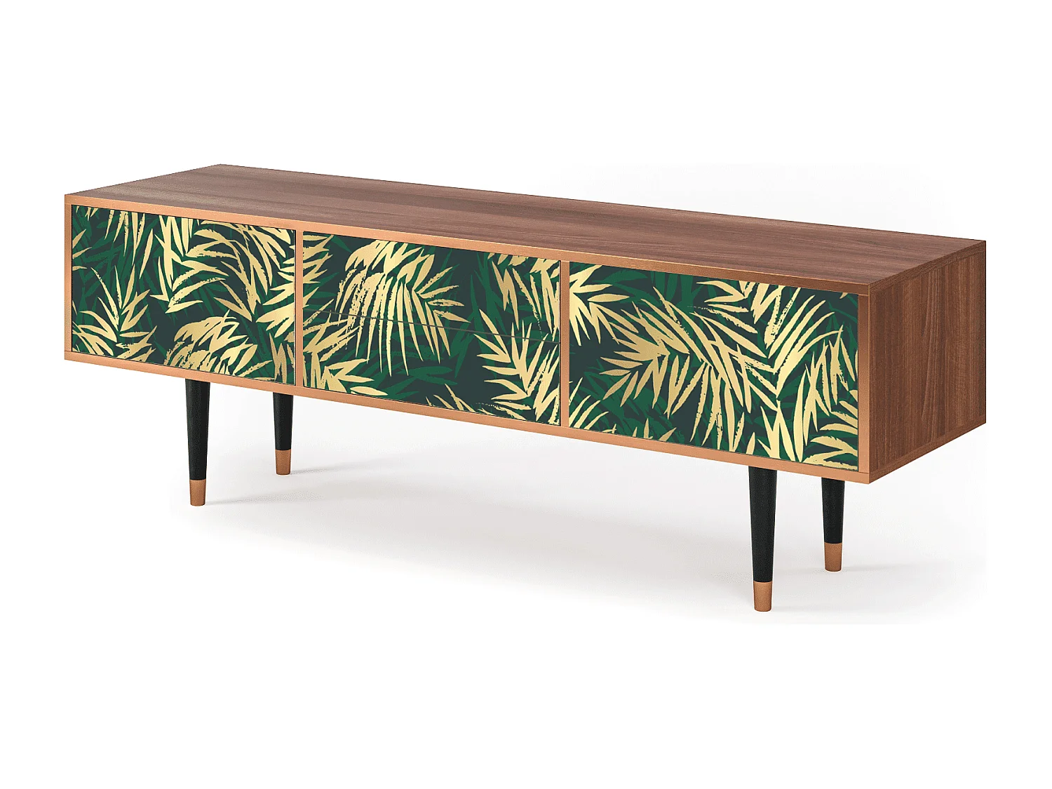 Meuble TV - 170х59х48 cm - T4 - Sunny Palm Tree, Noyer