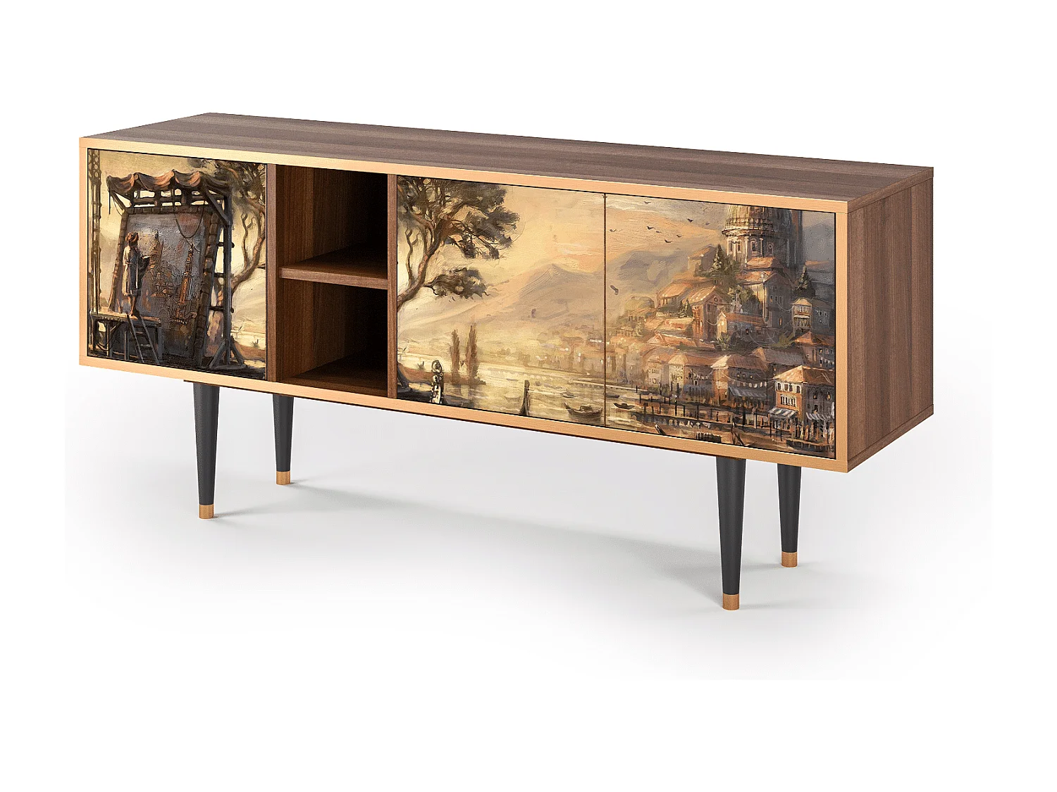 Mobile TV - 150х69х41 cm - T5 - Venice, Noce