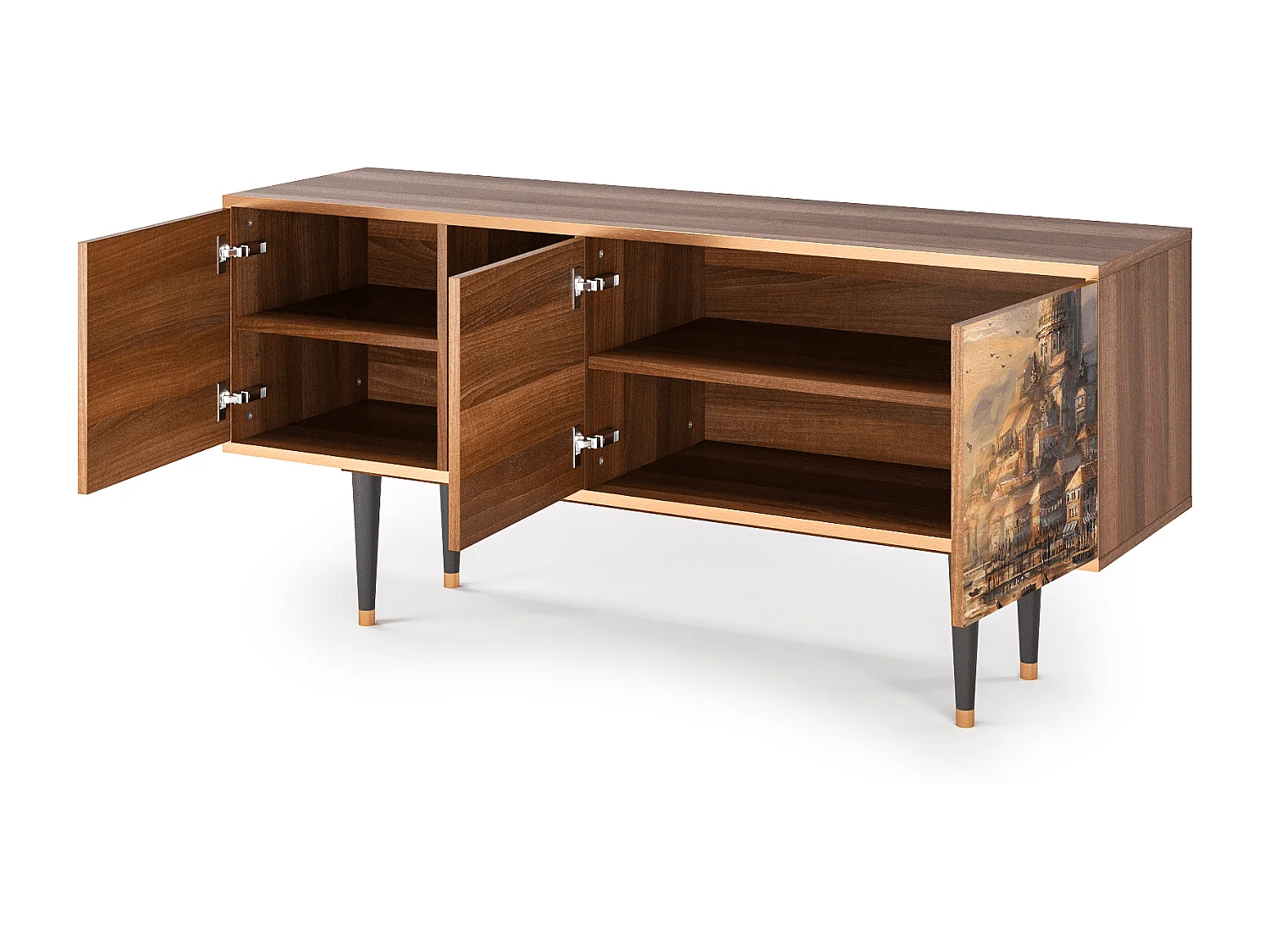 Mobile TV - 150х69х41 cm - T5 - Venice, Noce