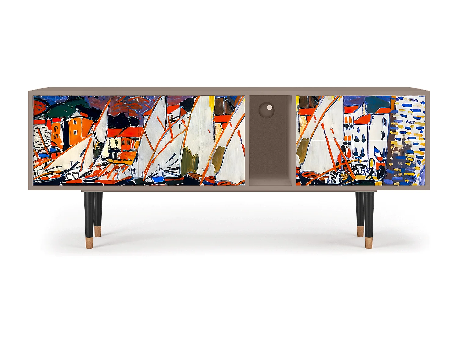 Meuble TV - 170х69х48 cm - T1 - Le Séchage des voiles , Latte