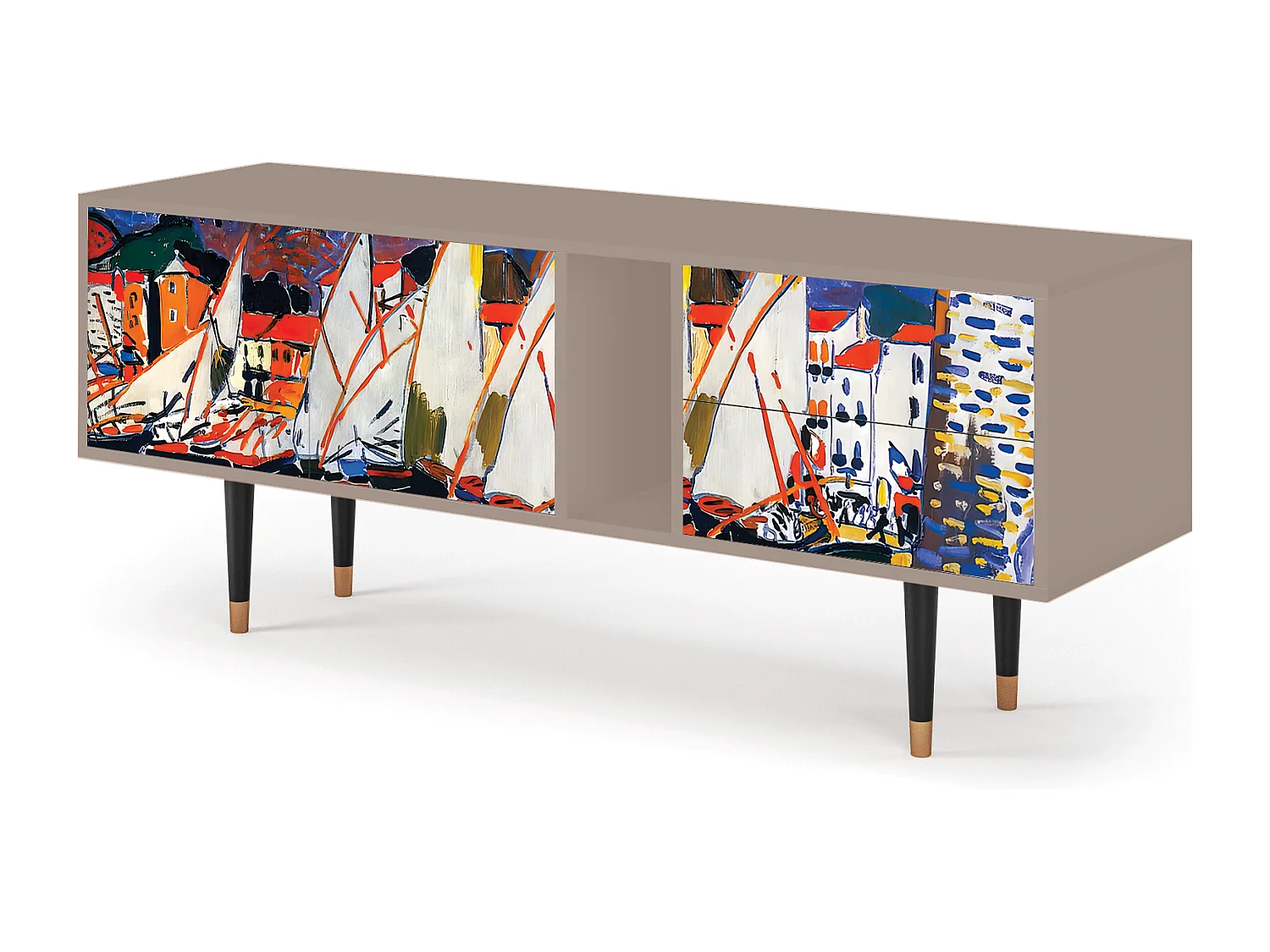 Meuble TV - 170х69х48 cm - T1 - Le Séchage des voiles , Latte