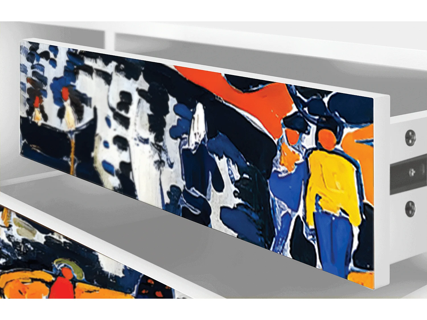 Meuble TV - 170х59х48 cm - T4 - Le Séchage des voiles , Blanc