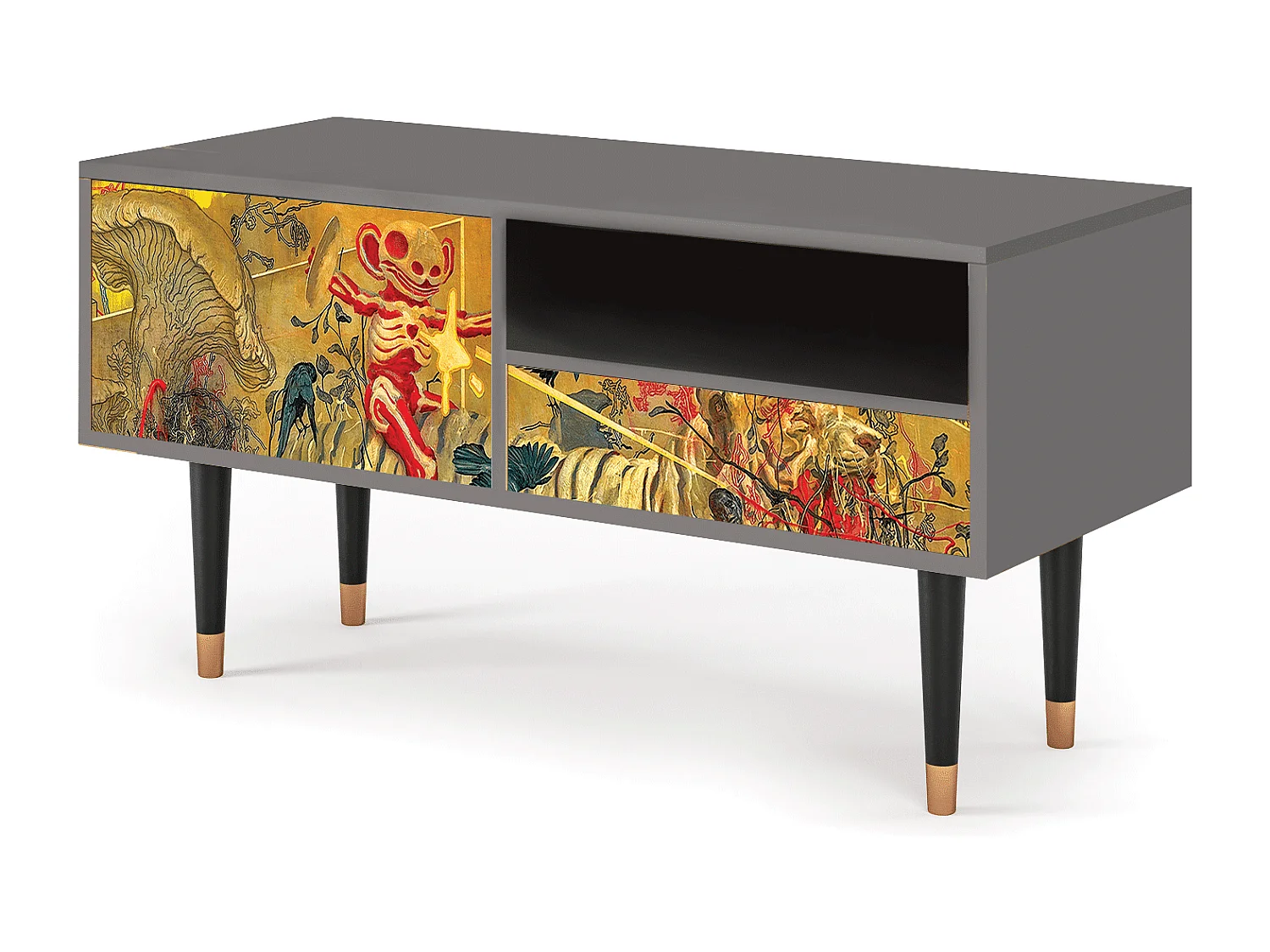 Mobile TV - 115х59х48 cm - T3 - Blood by James Jean, Grigio