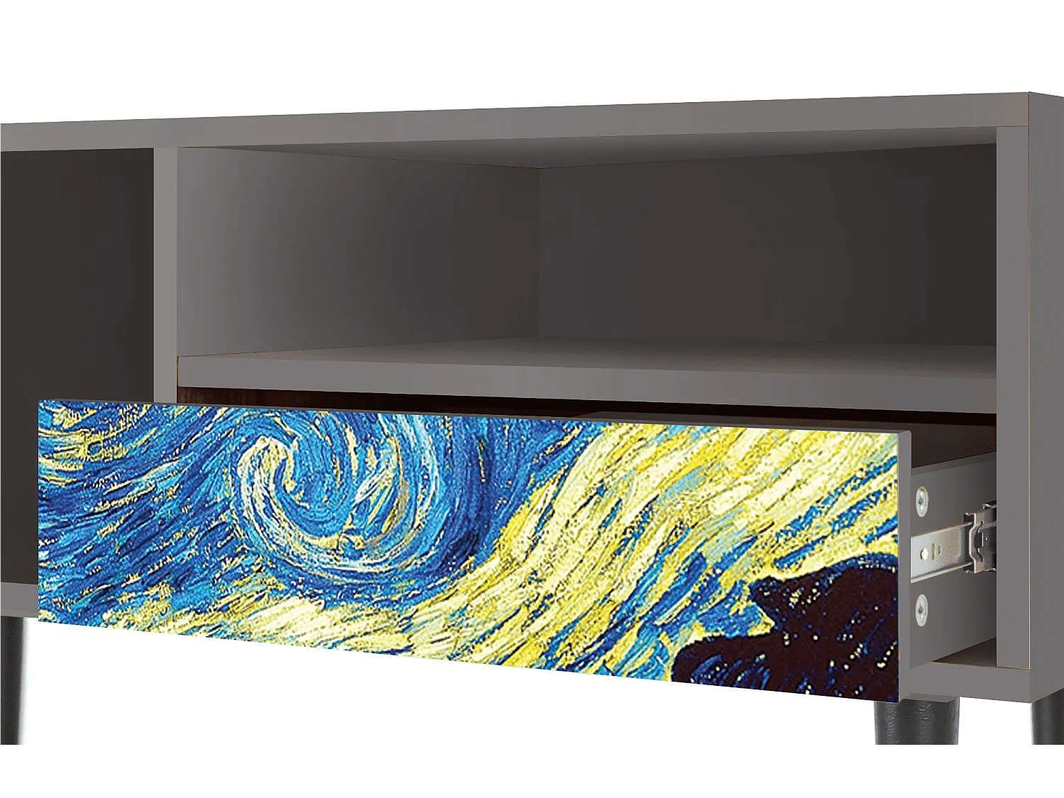 Szafka RTV - 115х59х48 cm - T3 - The Starry Night  , Szary