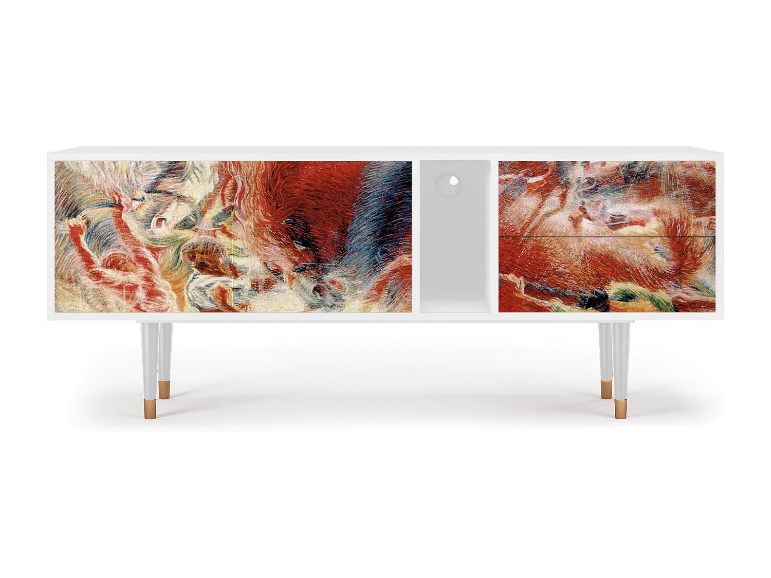 Meuble TV - 170х69х48 cm - T1 - The City Rises, Blanc