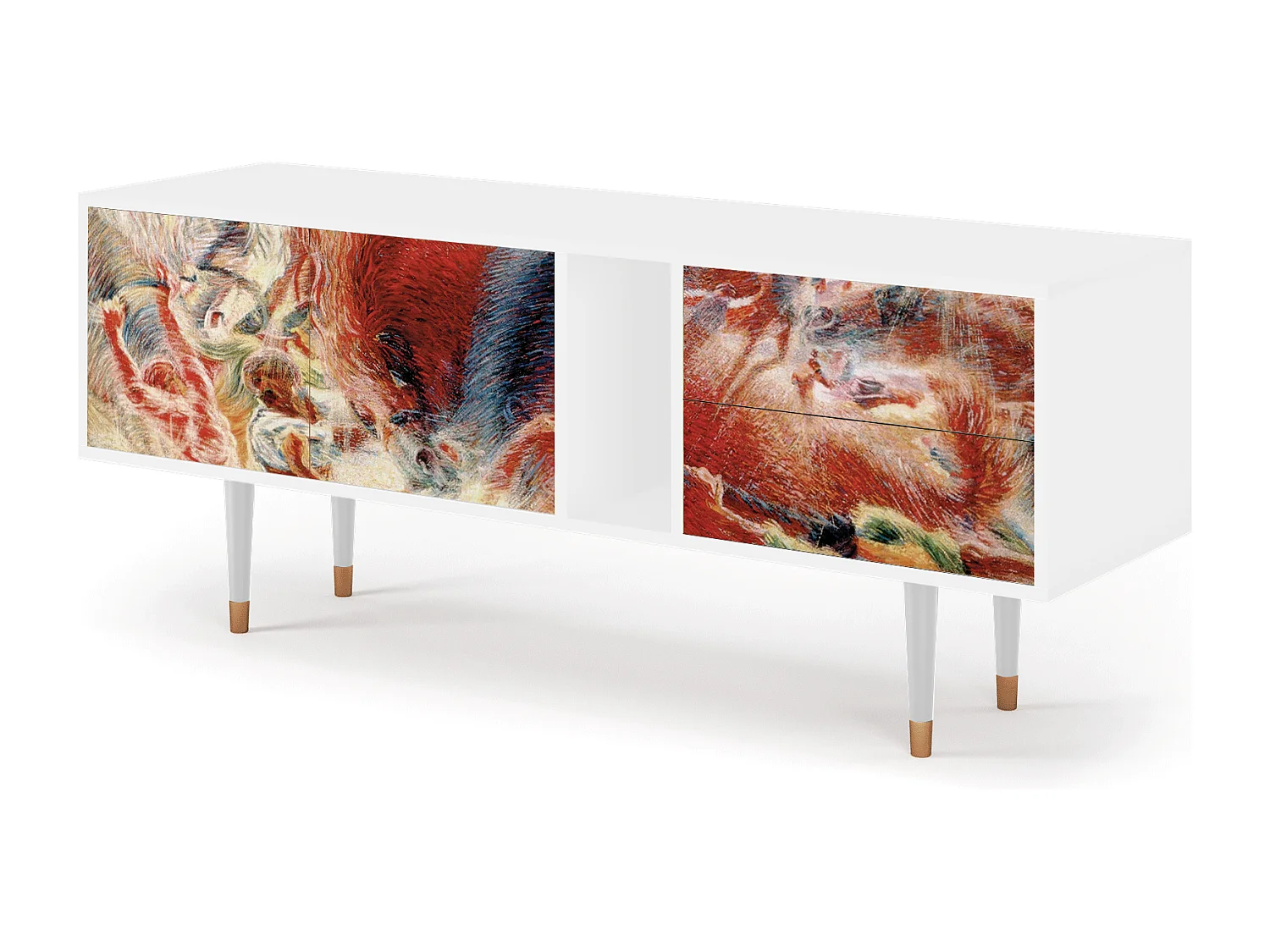 Meuble TV - 170х69х48 cm - T1 - The City Rises, Blanc