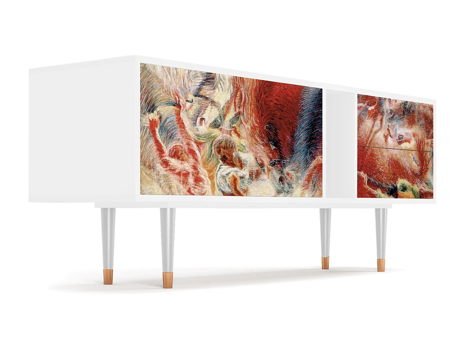 Meuble TV - 170х69х48 cm - T1 - The City Rises, Blanc