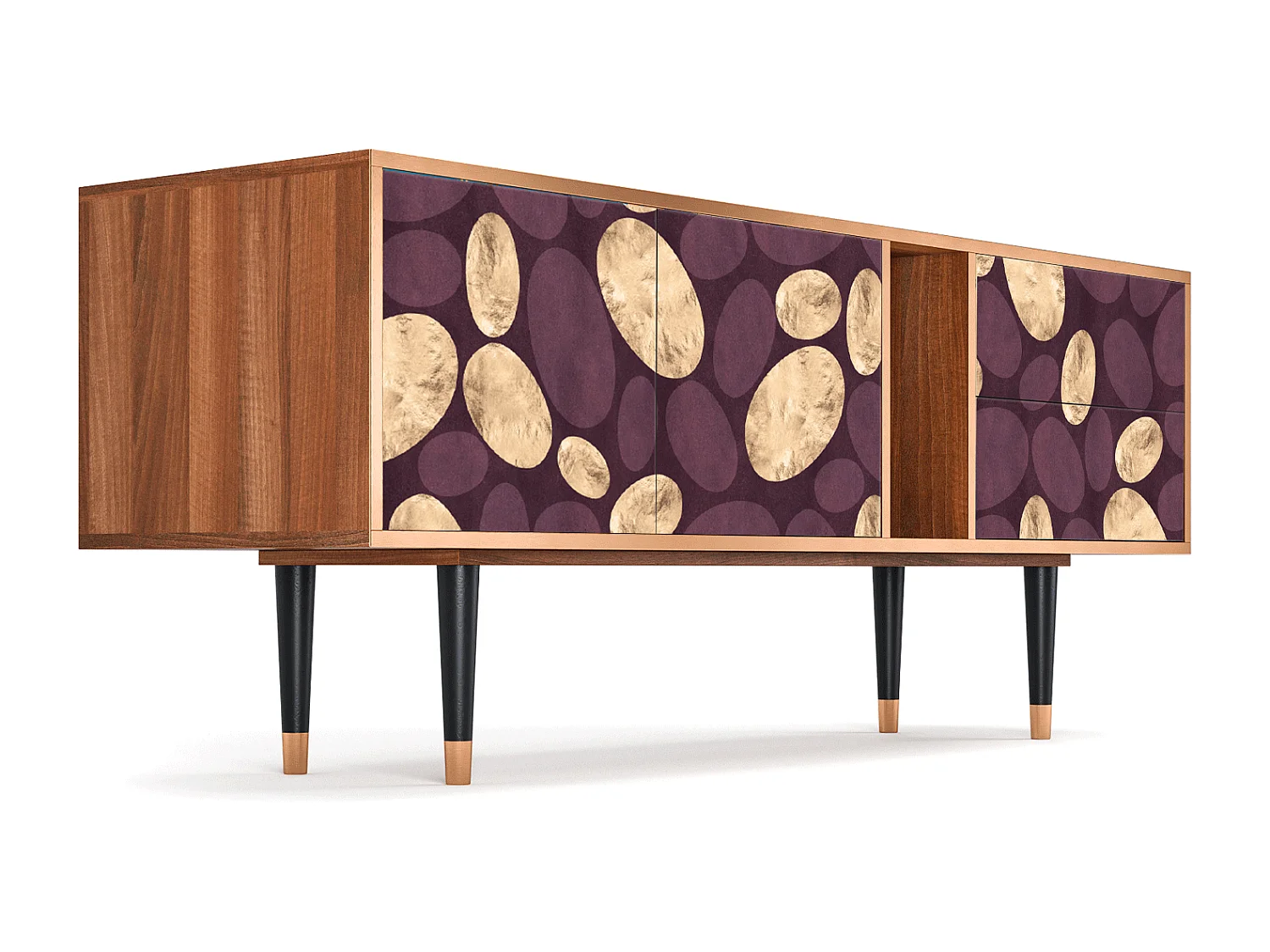 Meuble TV - 170х69х48 cm - T1 - Fine Wine, Noyer