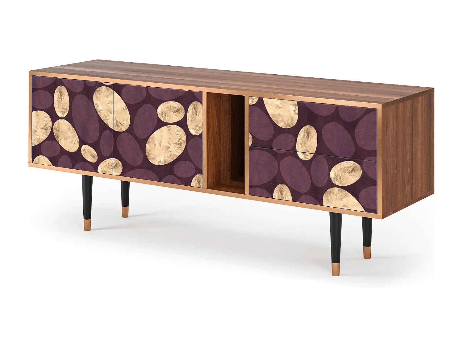 Szafka RTV - 170х69х48 cm - T1 - Fine Wine, Orzech