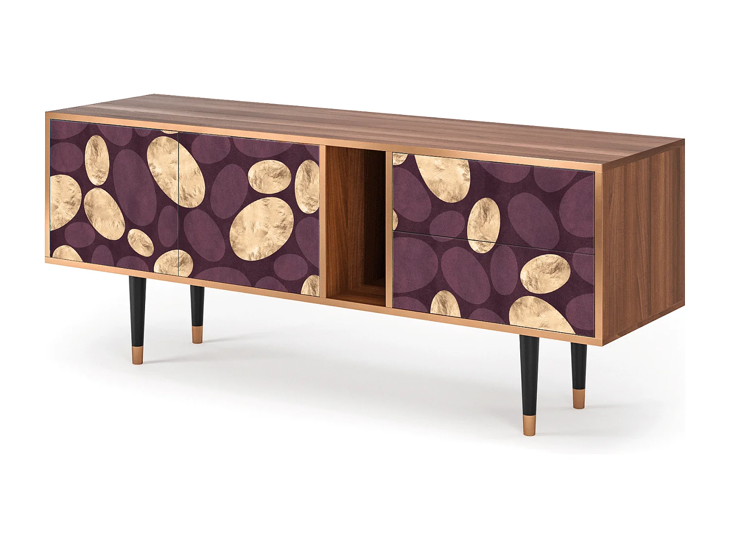 Szafka RTV - 170х69х48 cm - T1 - Fine Wine, Orzech